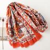 Bohemia Styles Winter Women Viscose Scarf Soft Retro Paisley Shawl Cotton Linen Feeling Tassel Pashmina Muslim Hijab Wrap Lady