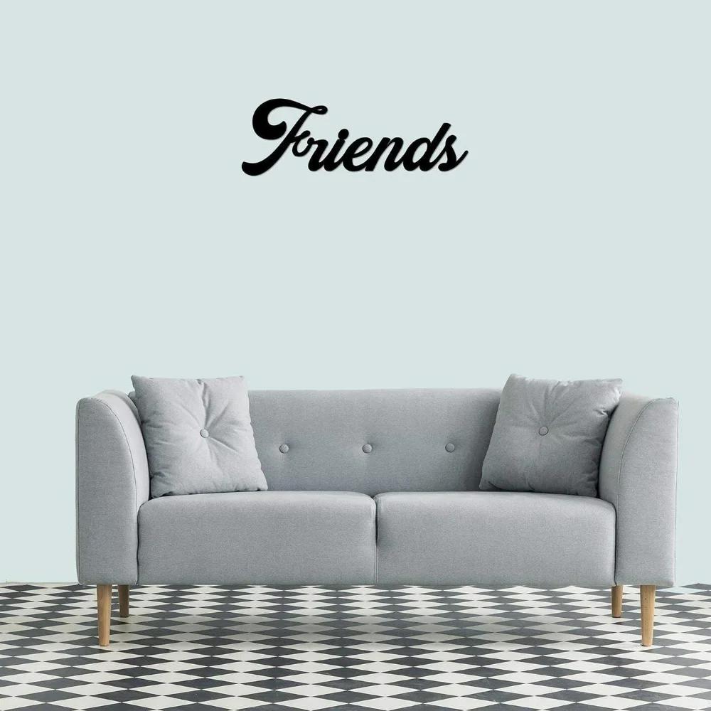 1ks Amis Love Wall Art – kovová nástěnná dekorace, Iron Art Silhouette, Home Accent a Artwork pro stylové interiéry