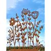 Vintage Metal Garden Stakes Rustic Lawn Ornaments for Flowerpots Outdoor Patio Decor Ground Markers Yard Art Plant Accessories