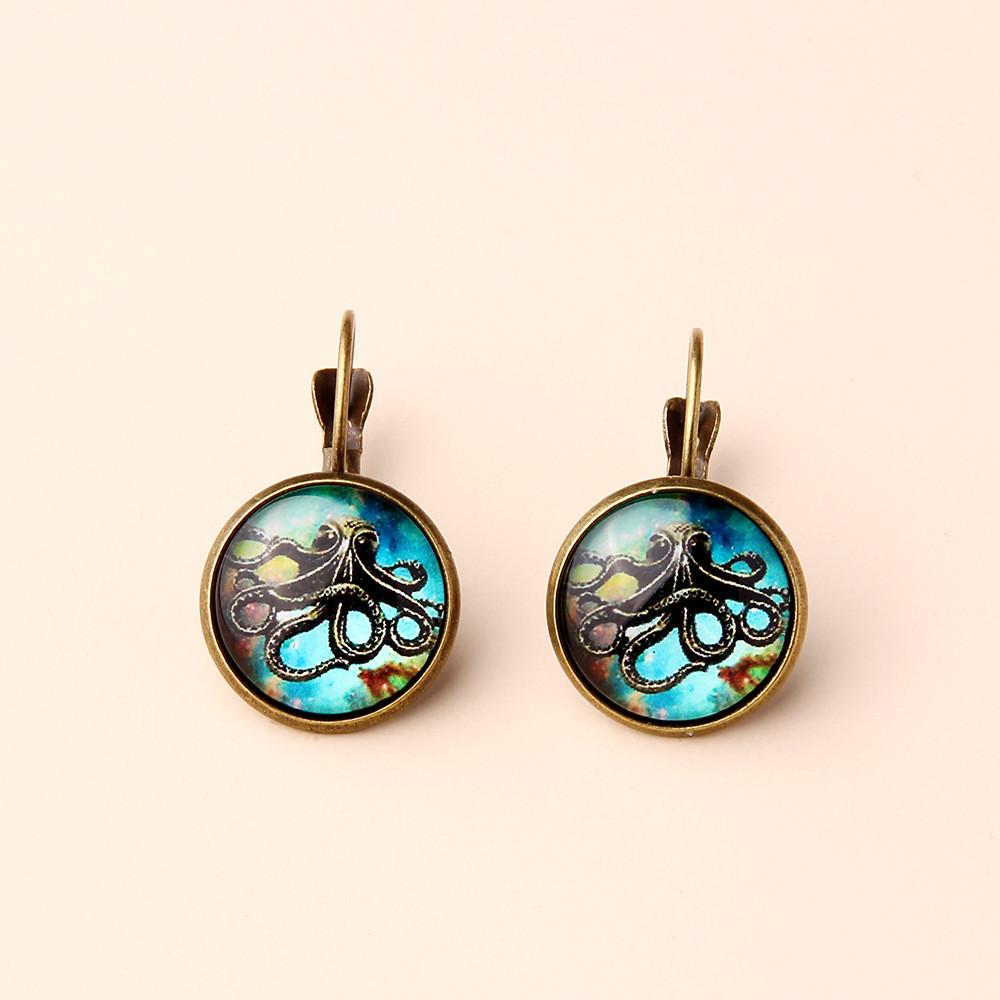 Ocean Animal Resin Earrings With Gold Plating For Women Birthdays And Holidays