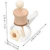 2Pcs Car Essential Oil Diffuser Bottle Empty Clear Glass Aromatherapy Diffuser with Wooden Cap and Vent Clip for Auto Fragrance and Car Decor Milk