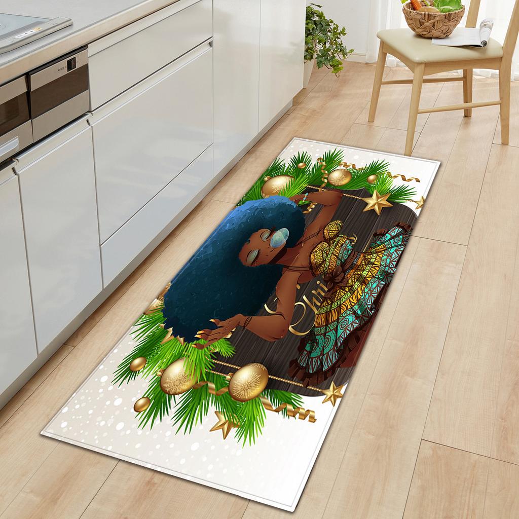 African Women'S Theme Carpet Long Floor Mat Doormat
