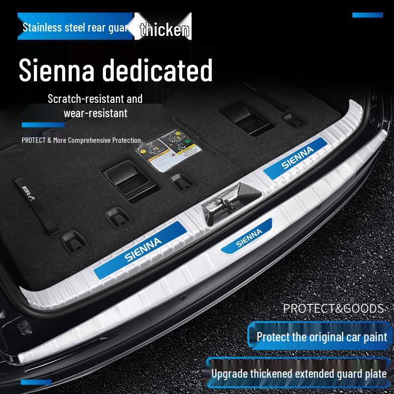 Loch Rear Trunk & Bumper Protector for Toyota Sienna, Includes 23 Grevia Trim Strips & Car Stickers