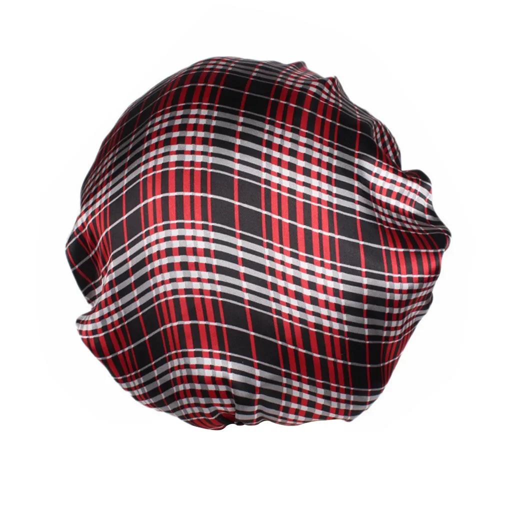 Blumen-Schlafhaube mit breiter Krempe für Frühling, Herbst, Winter, Unisex für Erwachsene, Satin, für Männer und Frauen