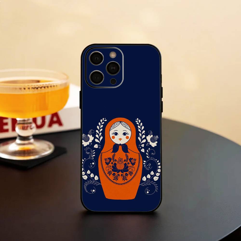R-Russian Doll Matryoshka Phone Case Silicone Soft For IPhone 17 16 15 14 13 12 11 X XR Plus Pro Max Plus