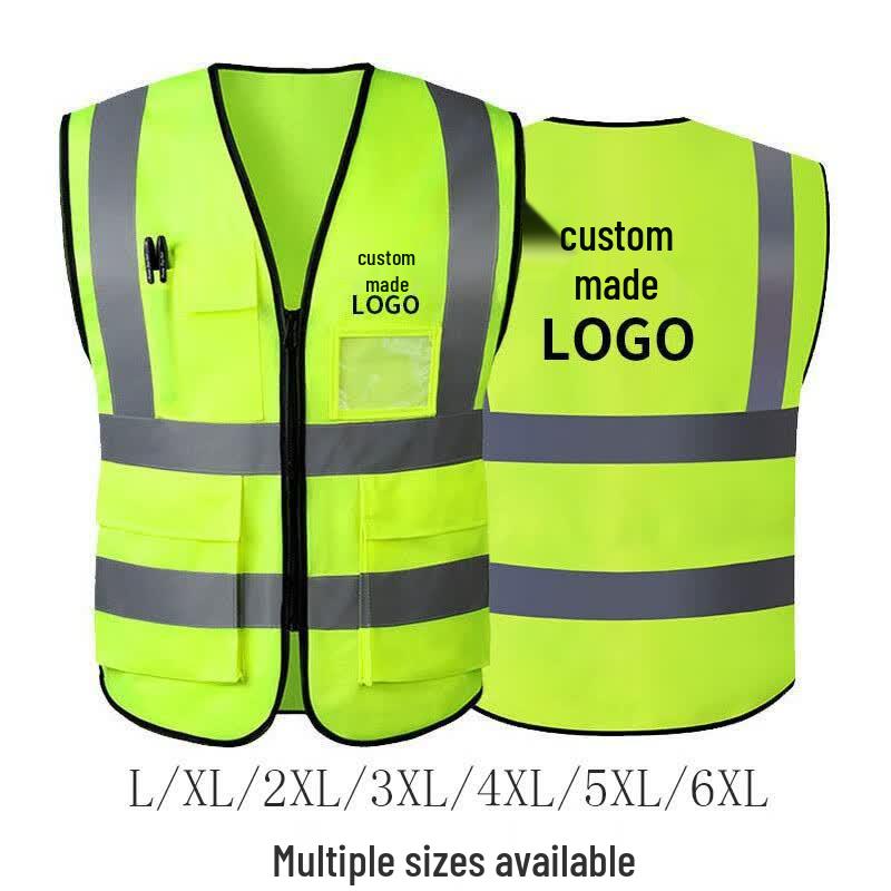 High-Visibility Multi-Pocket Reflective Safety Vest 2XL
