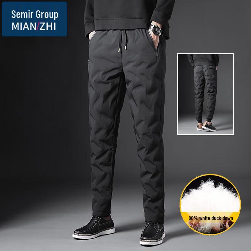 

Мужские зимние флисовые толстые пуховые повседневные брюки 2XL