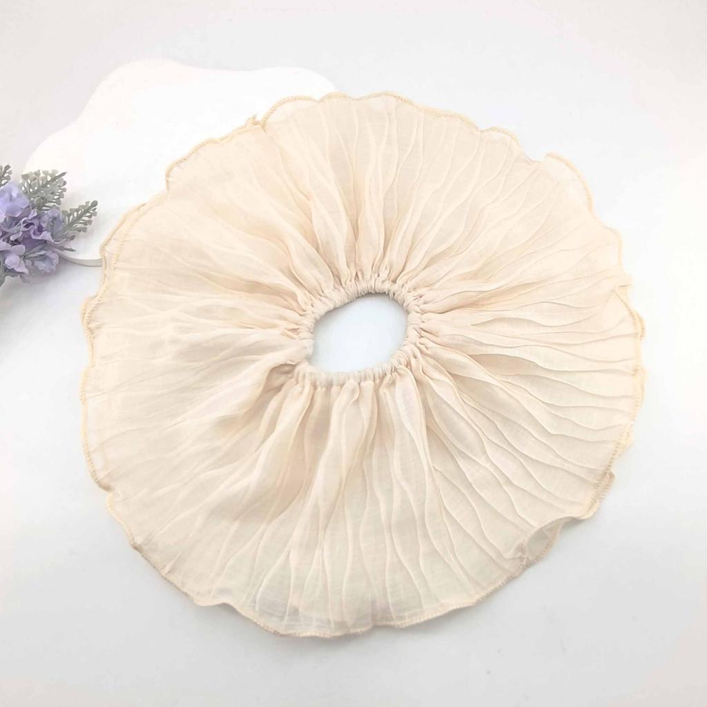 1/2Pcs New Retro Folded Chiffon Oversize Scrunchies Women Sweet Temperament Fashion Exaggerated Hair Band Hair Accessorie