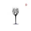 (D)Four Seasons Trees Wine Glasses Goblet Creative Printed Glass Cup For Wine Beer