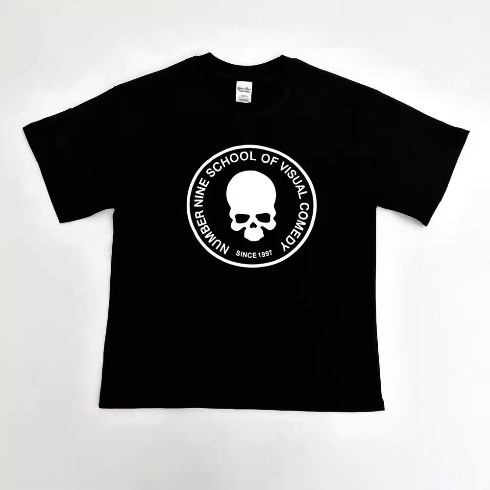 

Unisex Japanese Streetwear Skull Logo Print Oversized Tshirt Cotton Short Sleeve Casual Graphic Tee for Summer Unisex Women L