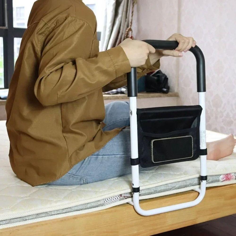 Anti-fall Elderly Assist Bar With Storage Bag Safety Bed Guardrail Assist Frame  for Bedroom