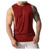 2023 European Men's Sleeveless Loose Fit Solid Color Casual Tank Top