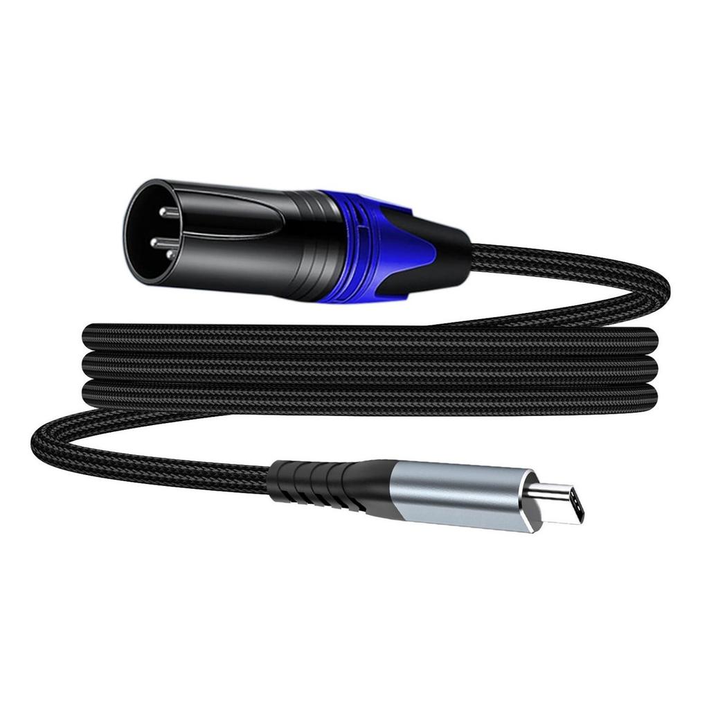 Heavy Duty Studio Recording Cable USB Type C to 3Pin Male Adapter Wire Gold Plated Contacts Enhances Signal Integrity