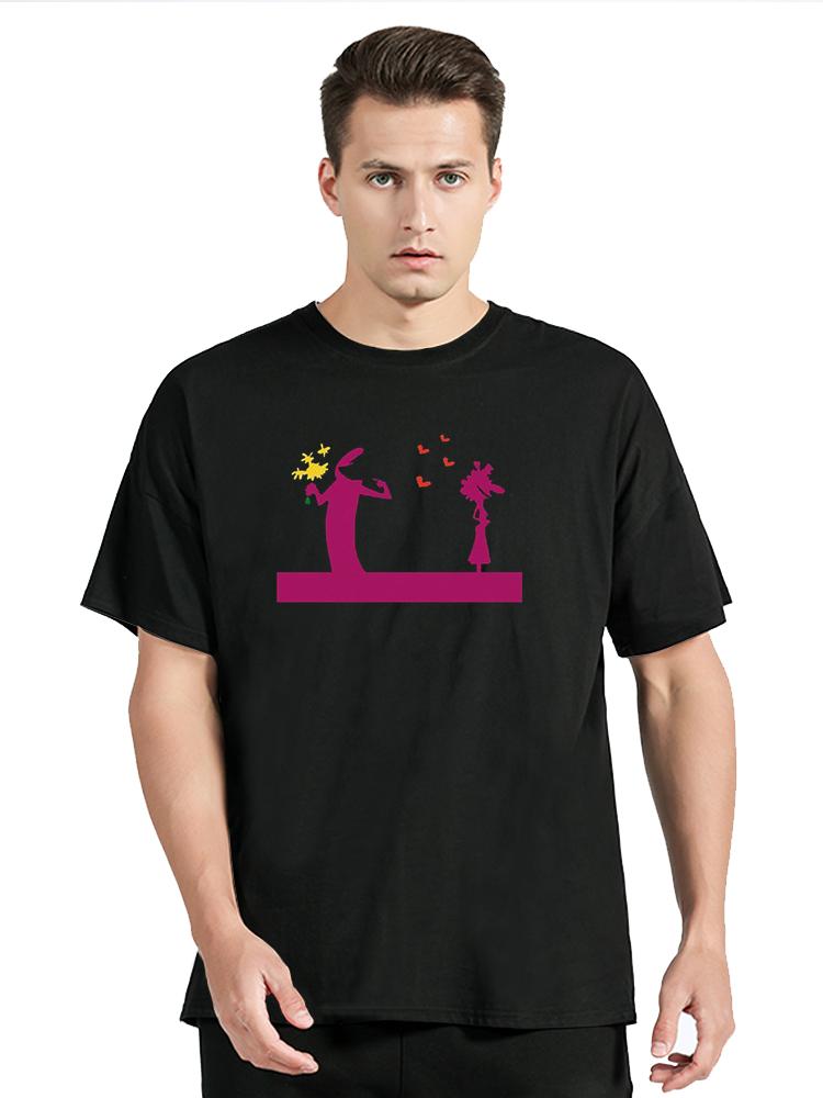 La Linea The Line Osvaldo Cavandoli TV Men's T-shirt Fashion Harajuku Cotton Tshirt Clothing Oversized Tops Tees