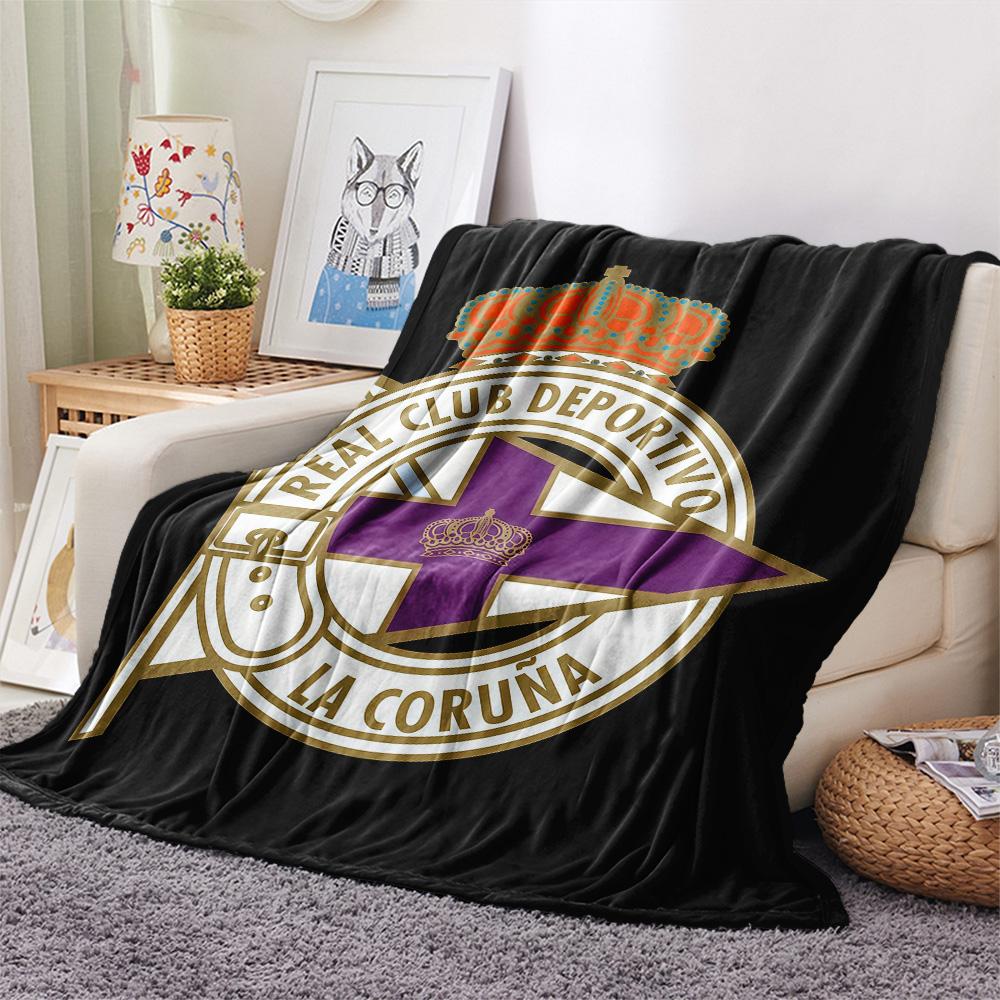 Deportivo La Coruna Flannel Blanket, High quality Comfortable for All Seasons, Home Decor, Warmth and Comfort