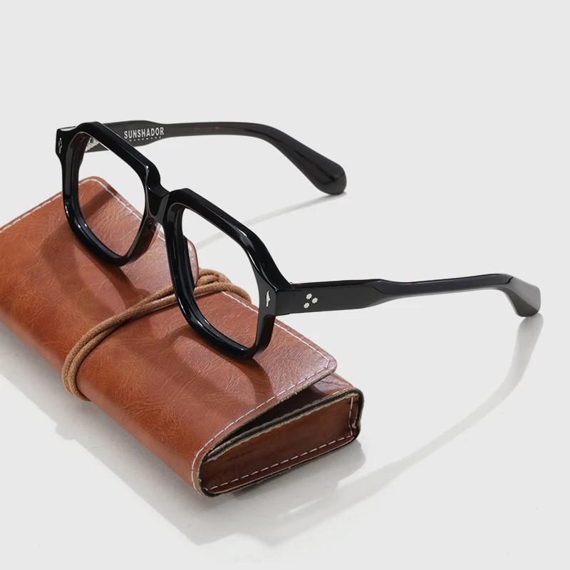 

2025 New Square Women Glasses Frame High Quality Acetate Handmade Fashion Retro CHENGER Men Myopia Reading Prescription Eyeglass