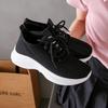 Fashion Women's Sneakers Lightweight Breathable Running Shoes Soft Soles Non-slip Student Training Shoes Fashion Thick Soled White Shoes