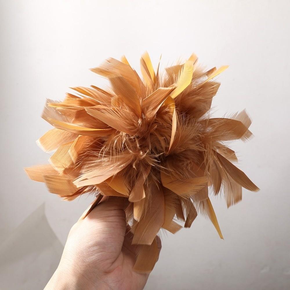 17cm Large Artificial Flower for Brooch DIY Jewelry Feather Simulated Flower Brooch Accessories Personality Design