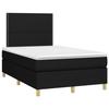 3142243 vidaXL Divan Bed with Mattress Black 120x200 Cm Fabric