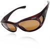 Polarized Sunglasses [Adventure King] Women's Over-the-Glasses [Sabae Design/Elegant Model/UV Protection] CF-SC20B-B15