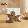Gift for Housewarming Wood Napkin Holder, Leaf Shape Solid Dispenser, Decorative Versatile Home Table Ornament Paper Towel Organizer Dining