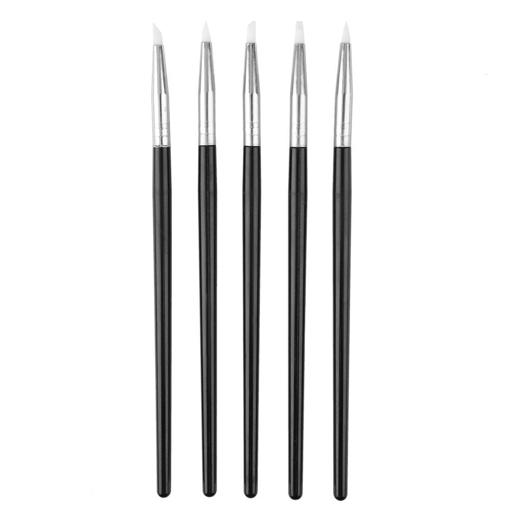 

5PCS Silicone Clay Shapers 17cm/6.7in Silicone Tools Dotting Pen Clay Sculpting Tools Sculpting Silicone Brush