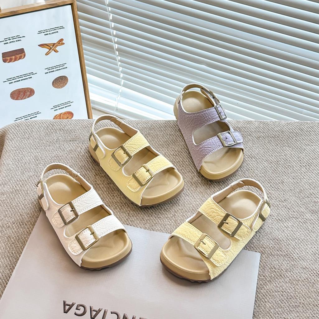 New Summer Children's Sandals Korean Style Soft Sole Beach Shoes for Kids Girls Open-Toe Casual Shoes