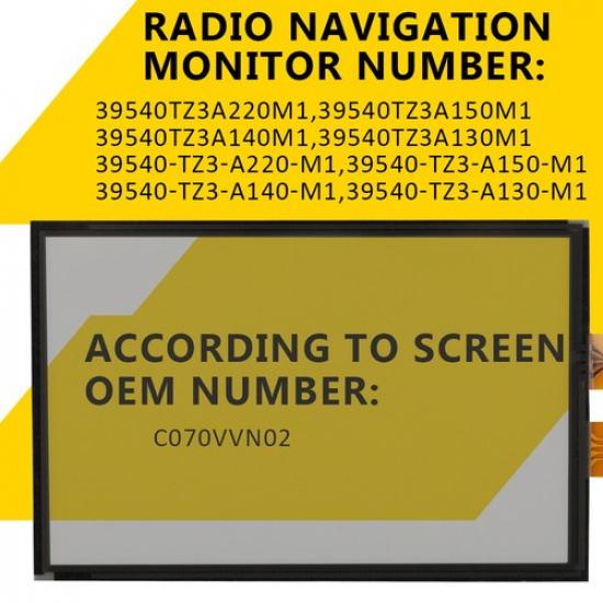 For 2014-2016 Acura TLX 7" MDX Touch screen Digitizer Navigation Radio Stereo