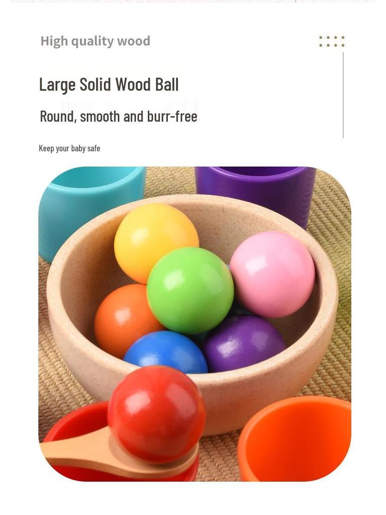 Montessori Wooden Color Sorting & Counting Game for Early Childhood Education