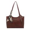 Vintage Style Handheld Shoulder Bag With Zipper Closure For Commuting