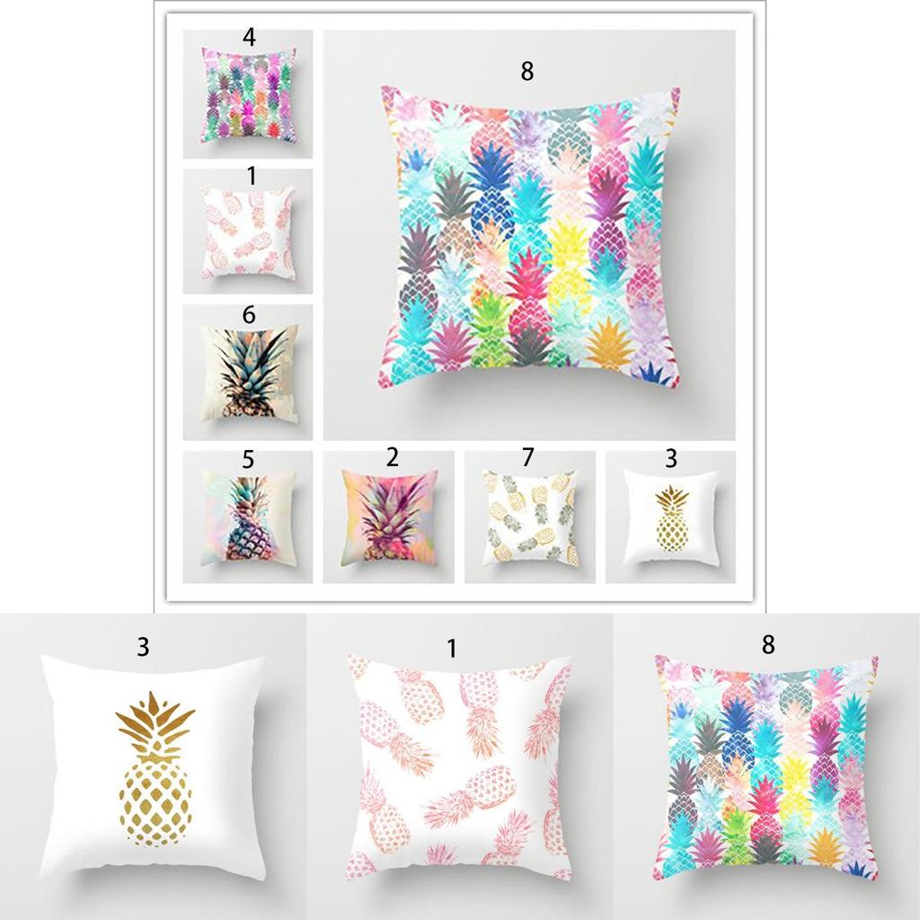 Tropical Fruit Painted Pineapple Pattern Pillowcase For Elegant Home Decor**