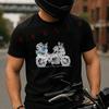 Motorcycle Men's Women Summer Cotton T-shirt Moto Short Sleeved Casual Basic TShirt Round Neck