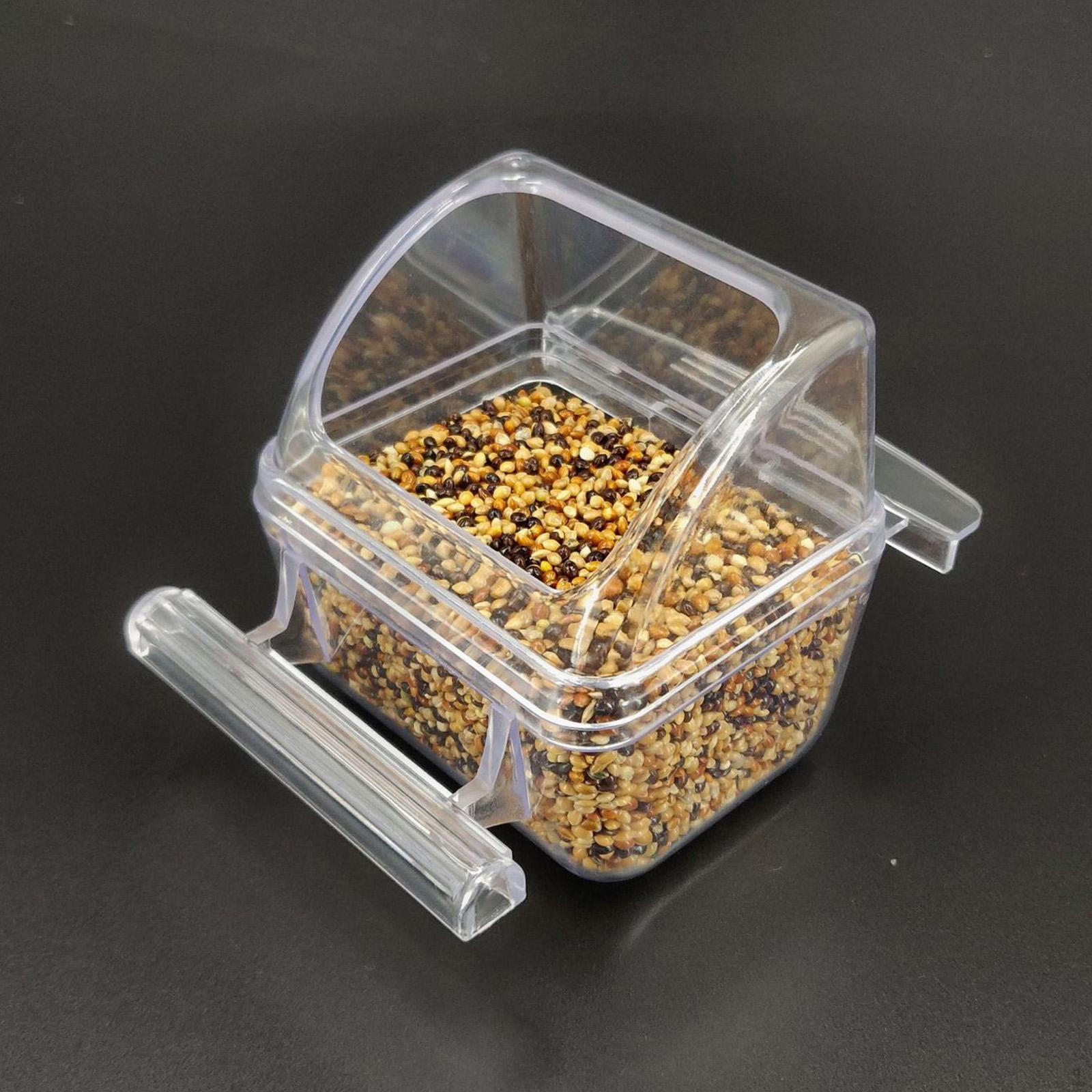 

2 шт. кормушка для птиц без мусора для аксессуаров для клетки прозрачная съемная для волнистых попугайчиков корелл ара