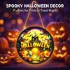 Halloween Holiday Decorations LED Glowing Hanging Decor Acrylic Window Ornament with Light Spooky Durable Signs Sign for Door Wall Haunted