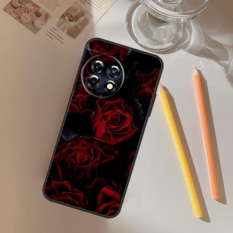Bright Red Roses Flowers Funda For OnePlus 13R 13 12 R 11 9 10 Pro 8T 9RT 10T OnePlus Nord CE 2 3 4 Lite N20 N30 Case