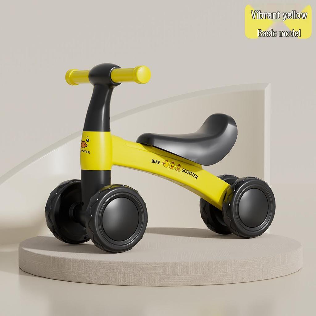 4-Wheel Pedal-Free Balance Bike for Toddlers (1-3 Years) - Baby Gliding Strider