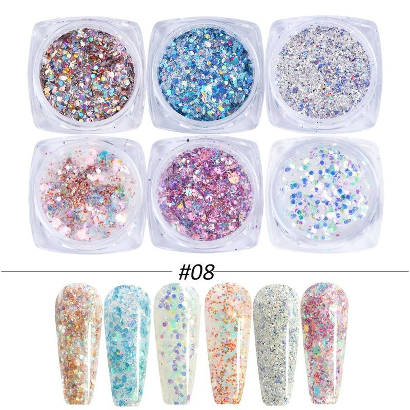 Mixed Color Nail Art Glitter Rhinestone Crystal Gems Jewelry Bead Manicure Decoration Accessories Nail Supplies For Professional