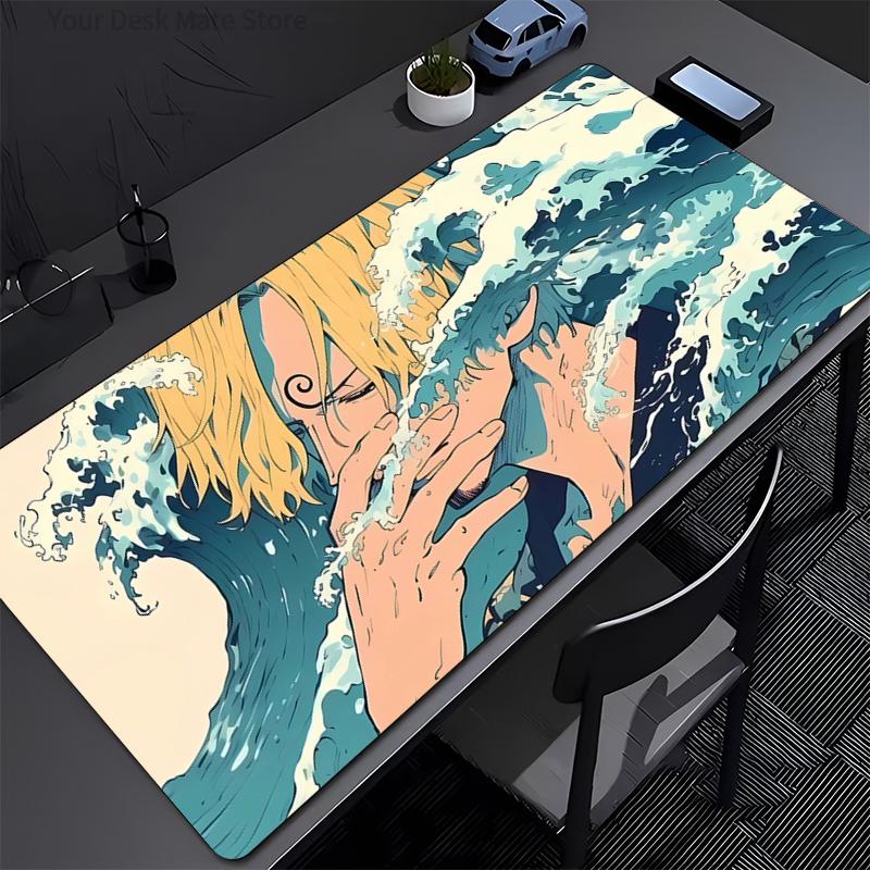 ONE PIECE Sanji Large Mousepad Computer Game Mouse Pad Gaming Accessories NonSlip Printing Deskmat Keyboard Pad PC game Mousepad
