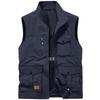 Tooling Vest Men'S Spring And Summer Multi-Pocket Outdoor Vest Stand-Up Collar Vest Fishing Photography Mountaineering Vest Logo