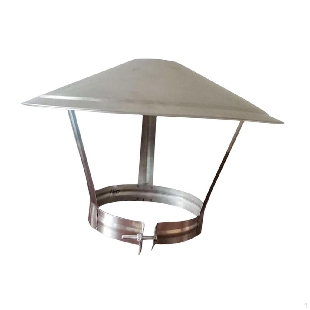 Chimney Pipe Cap Replacement Rain Cover Stainless Steel Roof for Fireplace Air Vent Exhaust