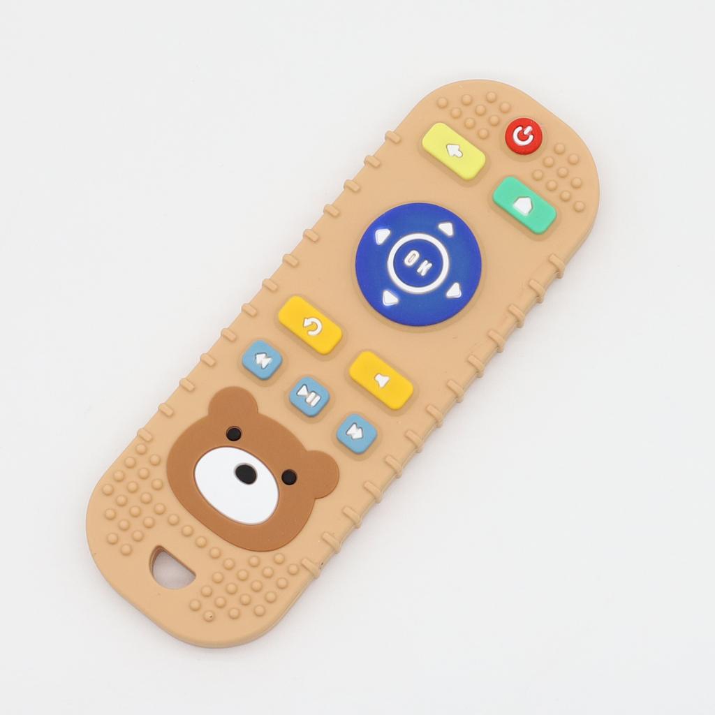 Children's silicone teething remote control baby mouthing period soothing teething teething remote control toys silicone teeth u
