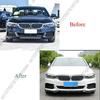 Für BMW 5 G30 G31 525i 530i 530d 540i M 2017-2020 Auto Frontstoßstange Lippe Kinnschutz Diffusor Abdeckung Deflektor Karosserie-Kits Glanzschwarz