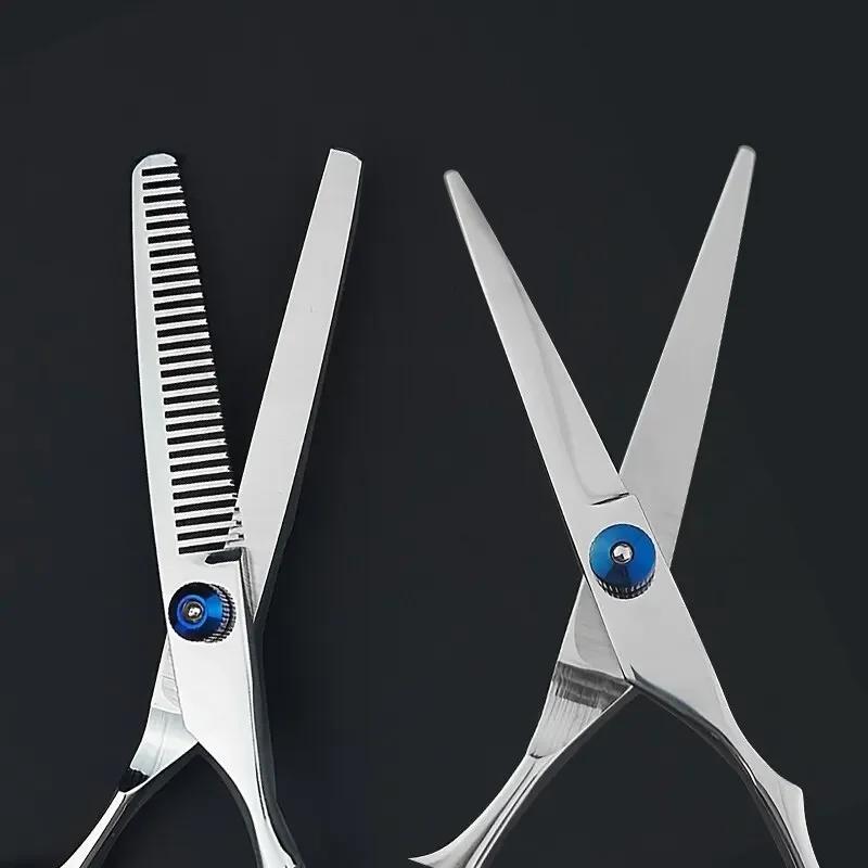 Professional Hairdressing Scissors Stainless Steel Cutting Thinning Barber Shear for Home Salon Use