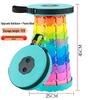 Rainbow Telescopic Adjustable Folding Stool for Leisure, Fishing, and Household Use