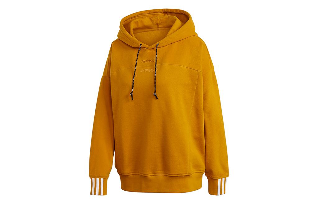 Adidas Originals R.Y.V Sweatshirts Women's Gold Hooded Moderate Regular GD3896