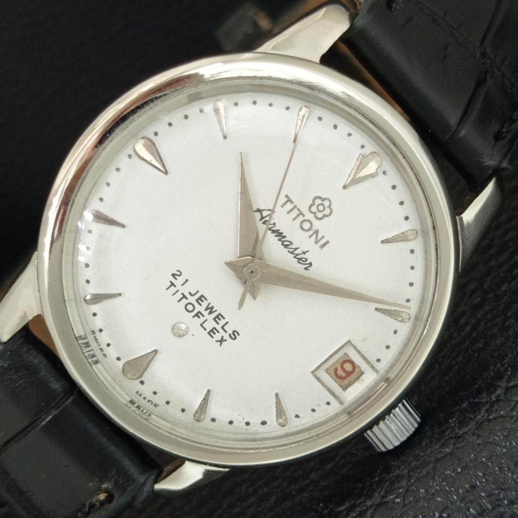 

ШВЕЙЦАРСКИЕ ВИНТАЖНЫЕ МУЖСКИЕ ЧАСЫ TITONI AIRMASTER TITOFLEX С РУЧНЫМ ЗАВОДОМ БЕЛЫЕ a705128-1