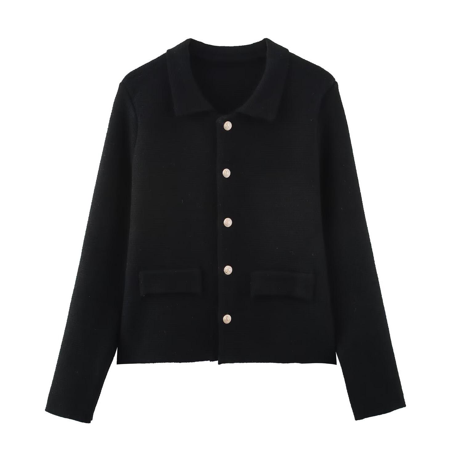 

TAOP&ZA Women s Spring Commuting Knit Sweater - Single-Breasted Casual Outerwear S