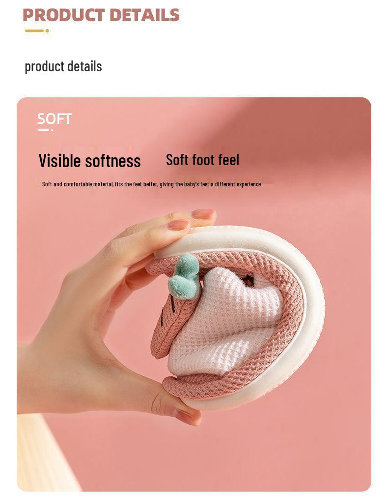 Children's Non-Slip Indoor Cotton Linen Slippers for Little Boys & Girls - Spring/Autumn, Medium/Large Sizes