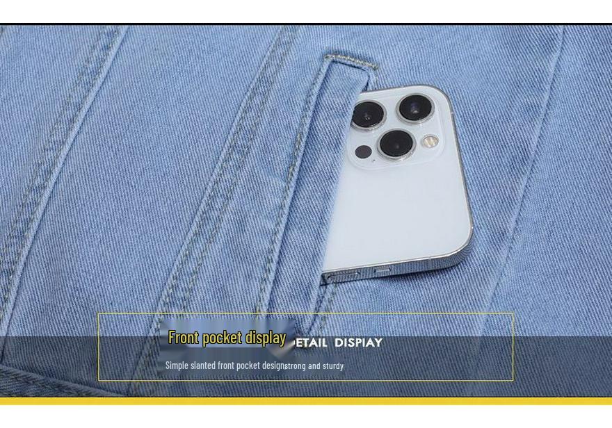 Spring 2024 Men's Korean Style Denim Jacket – Trendy, Fashionable, Casual Youth Coat