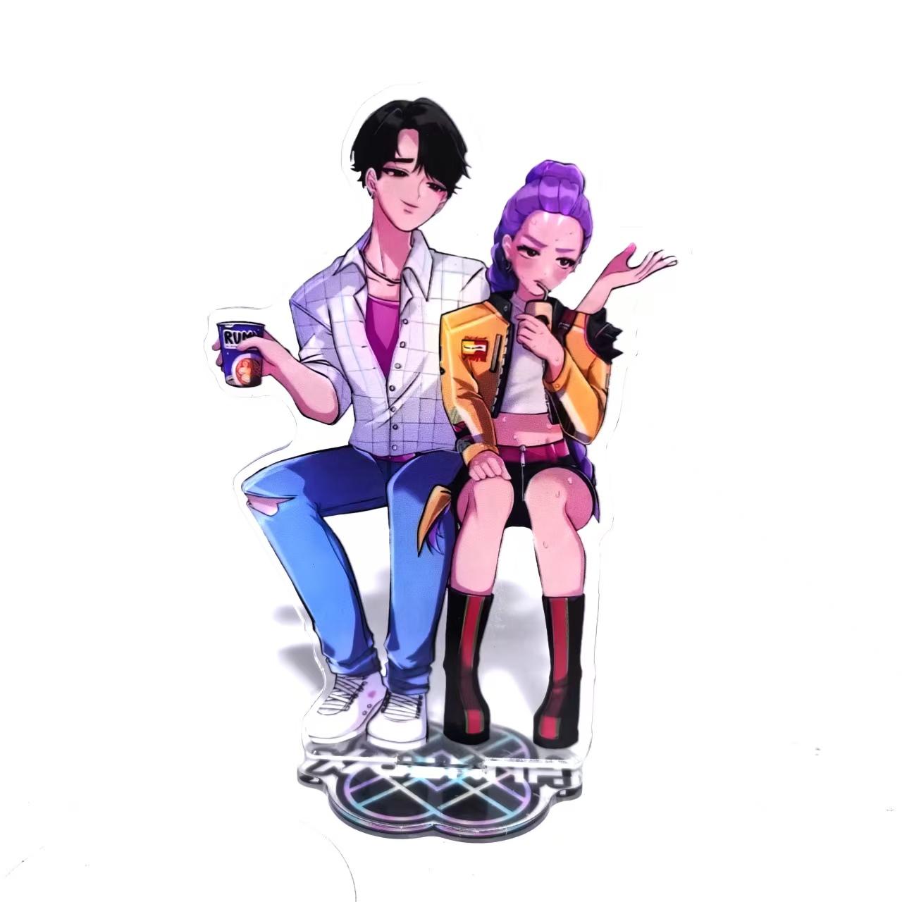 Anime 15cm/5.91in Saja Jongens Acryl Stand K-POP:Demon Hunters Randapparatuur Desktop Display Collectie Verjaardagscadeau voor Meisjes Jongens
